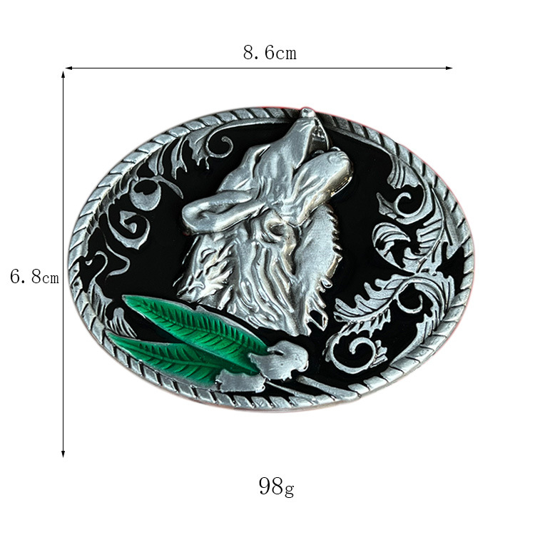 Катарама за колан с глава на вълк от цинкова сплав, гладко закопчаване, за мъже, Зима 2022