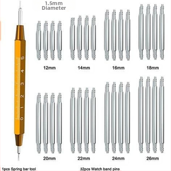 Óraszereléshez készlet, 33 darab, csuklópánt csere eszköz, 33-in-1, háztartási használatra, nemzeti szabvány