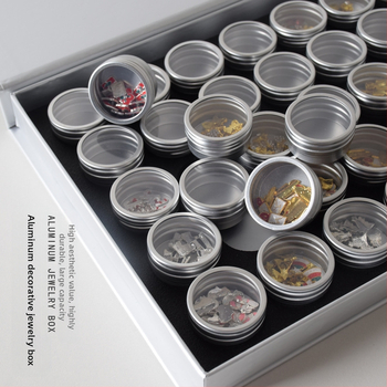 Κουτί αποθήκευσης κοσμημάτων — διαφανές κυκλικό σκληρό κουτί για διαμαντοκοσμήματα