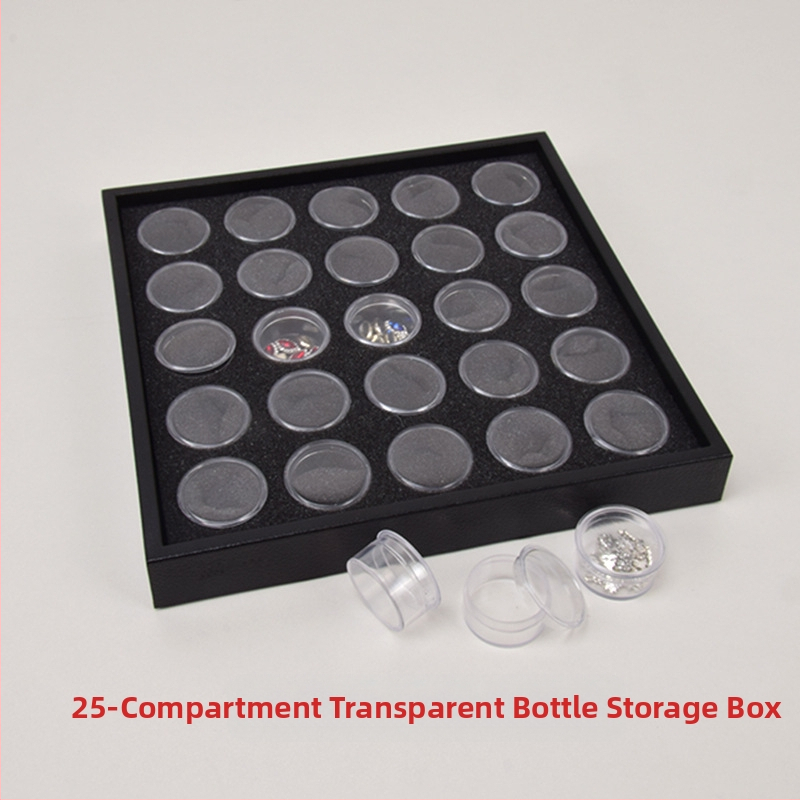 Κουτί αποθήκευσης κοσμημάτων — διαφανές κυκλικό σκληρό κουτί για διαμαντοκοσμήματα