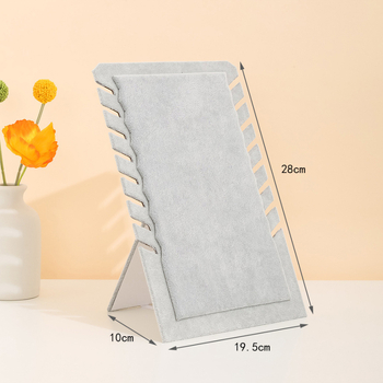 Διακοσμητική βάση για κολιέ με Ice Flower velvet υφή, τετράγωνος επίπεδος κορυφή, υλικό: πολυεστέρας, επικάλυψη: φλάνελ, ένα στρώμα, Διαδικασία: splicing