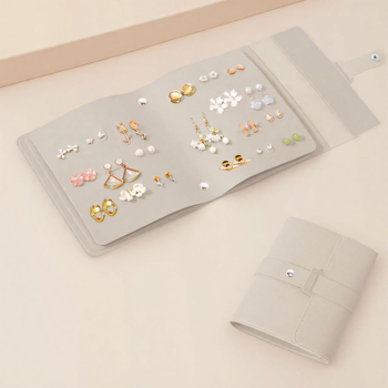 Τσάντα κοσμημάτων για σκουλαρίκια — υλικό: υπερ-ίνες, απλός σχεδιασμός, μαλακή κατασκευή, μονόχρωτο μοτίβο