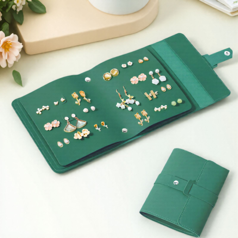 Fülbevalókhoz való ékszertáska — anyag: szuper rost; stílus: egyszerű; keménység: puha; mintázat: egyszínű