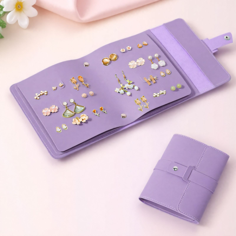 Fülbevalókhoz való ékszertáska — anyag: szuper rost; stílus: egyszerű; keménység: puha; mintázat: egyszínű