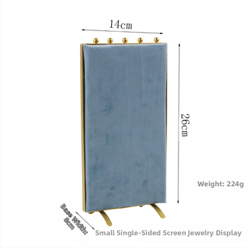 Ράφι κοσμημάτων με μεταλλικό πλαίσιο, βελούδινο περίβλημα, στυλ Maiden wind, προβολή οθόνης, κατασκευή συγκόλλησης