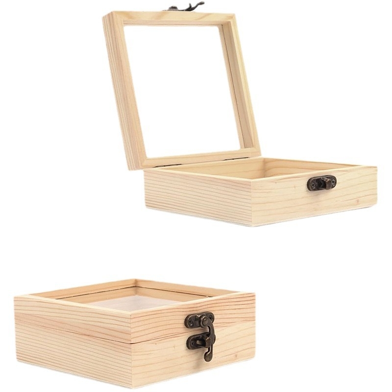 Fából készült doboz általános csomagoláshoz, természetes fa, polírozott felület, testreszabható belső és logónyomtatás