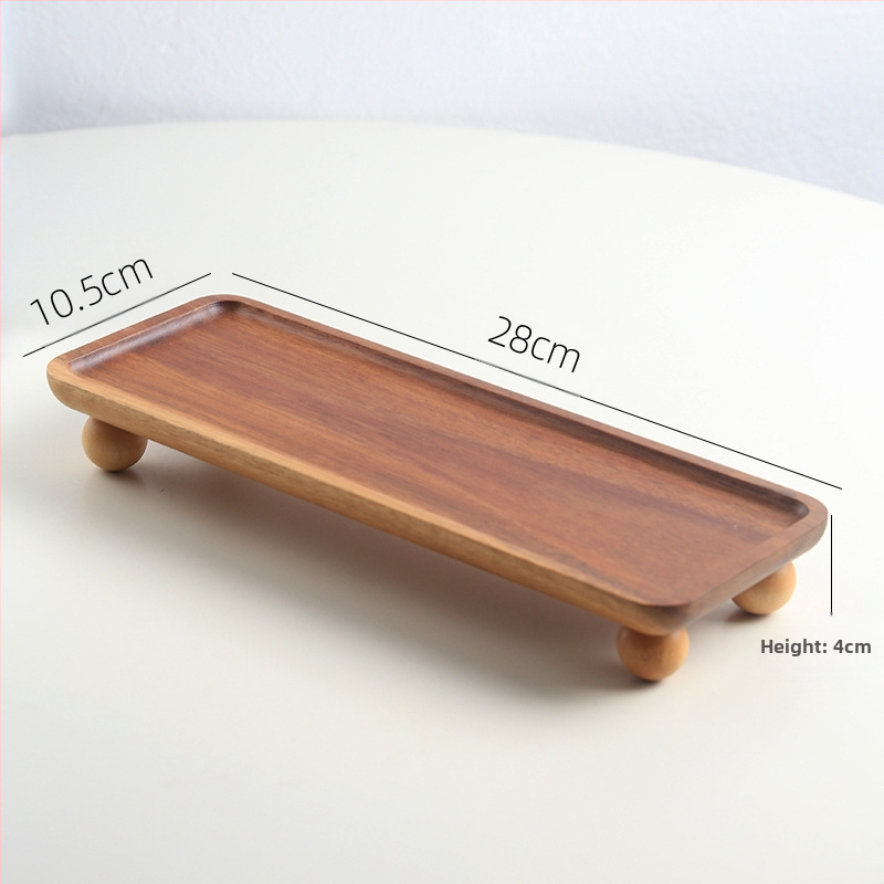 Koka apaļš trauks aromaterapijai, atslēgu uzglabāšanai un deserts plāksnei – moderns vienkāršs stils, logotipa drukāšana un personalizācija pieejama, piemērots viesnīcām, kafejnīcām un tējas dzeršanai