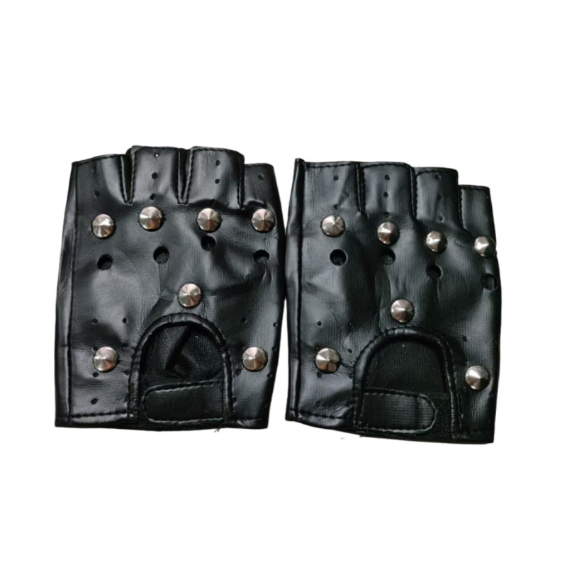 Пънк ръкавици - PU материя, полу ръчна и полу механична изработка, реквизит за костюм и грим