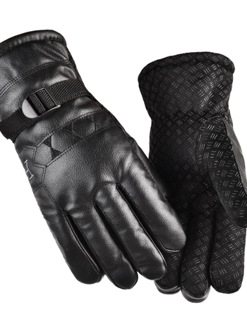 Γάντια ποδηλασίας από γνήσιο δέρμα, αντιανεμικά, διαπνέοντα, με πλήρη δάχτυλα, ενήλικοι