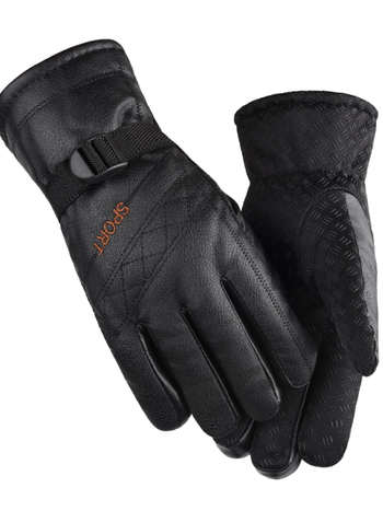 Γάντια ποδηλασίας από γνήσιο δέρμα, αντιανεμικά, διαπνέοντα, με πλήρη δάχτυλα, ενήλικοι