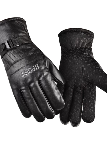 Γάντια ποδηλασίας από γνήσιο δέρμα, αντιανεμικά, διαπνέοντα, με πλήρη δάχτυλα, ενήλικοι