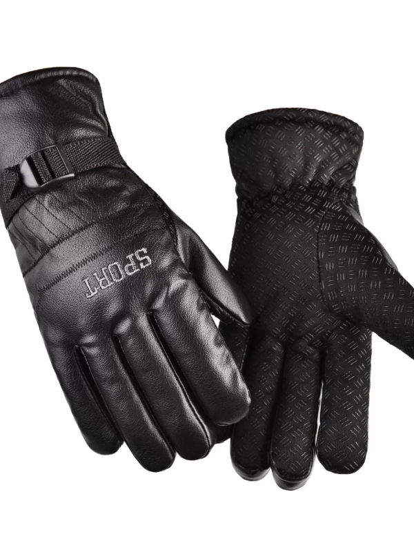 Γάντια ποδηλασίας από γνήσιο δέρμα, αντιανεμικά, διαπνέοντα, με πλήρη δάχτυλα, ενήλικοι