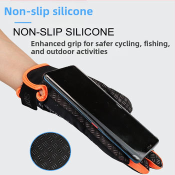 Γάντια ποδηλασίας με μισό δάχτυλο | Πολυεστέρας, γρήγορο στέγνωμα, αντιολισθητικά, συμβατό με οθόνη αφής