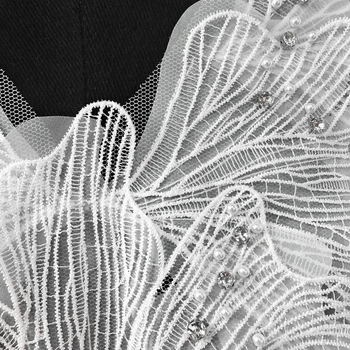 Happy γυναικείο φόρεμα χορού με δαντέλα, κεντημένο appliqué κορσάζ, για ενήλικες, Καλοκαίρι 2024, Spot goods