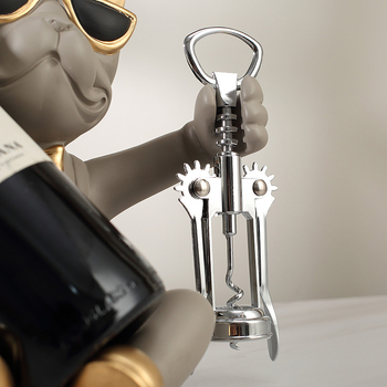 Декорация за винена поставка с форма на булдог от смола – EAZOM, модерна минималистична животинска декорация, картонена опаковка