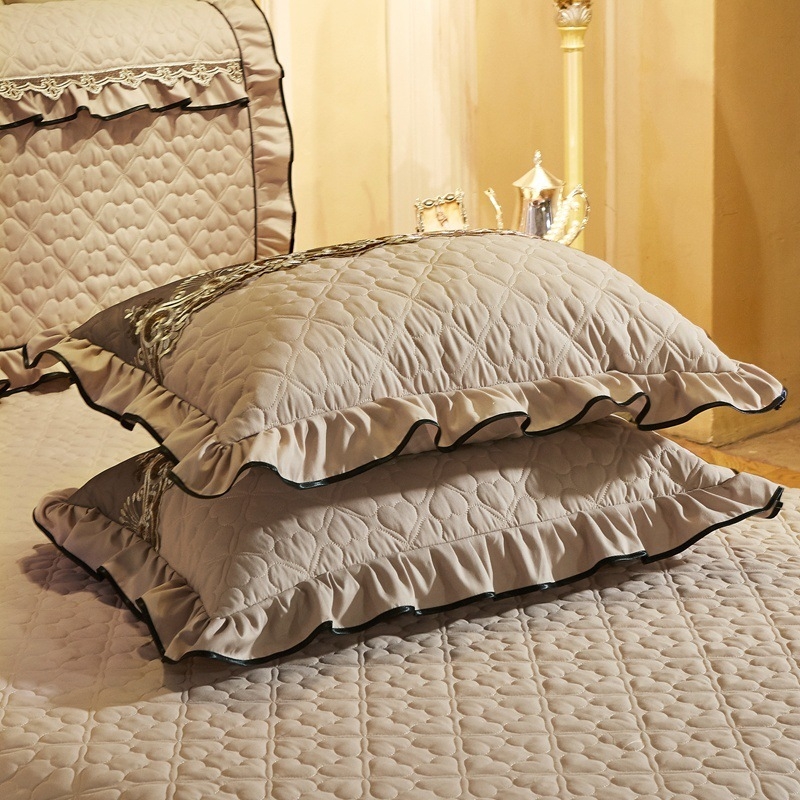 Keturių dalių lovos užtiesalo komplektas, plautas medvilnės audinys, šlifuotas audinys, tie-dye spaudai, korėjietiškas stilius