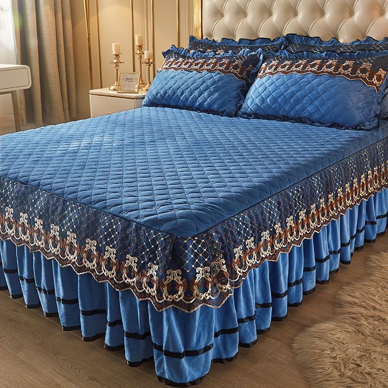 Keturių dalių lovos užtiesalo komplektas, plautas medvilnės audinys, šlifuotas audinys, tie-dye spaudai, korėjietiškas stilius