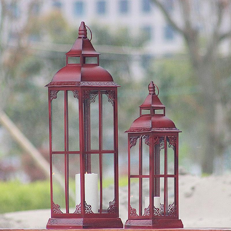 Подов фенер от ковано желязо, ретро стил, сватбени декоративни реквизити