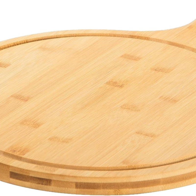 Bambusa apaļā griešanas dēle ar rokturi, nordiskais stils, pielāgošana pieejama