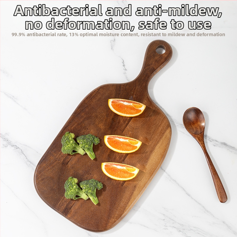 Дървена дъска за рязане с дръжка — античен, винтидж стил, за домакинство, 2025 г.