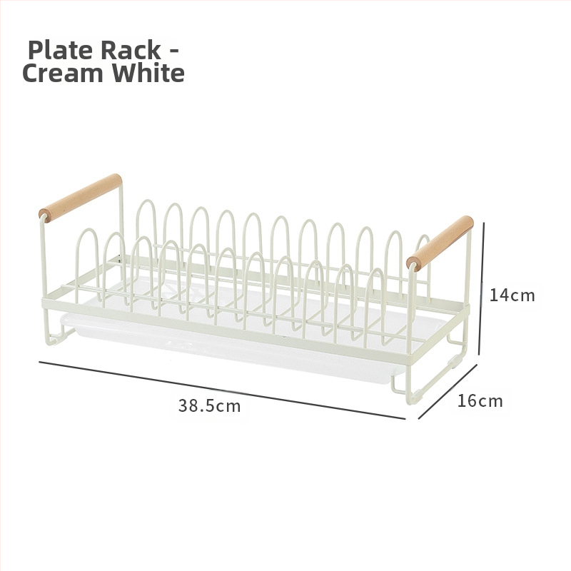 Notekšanas trauku statīvs – mūsdienīgs vienkāršs stils; materiāls: dzelzs māksla + PP; uzstādīšana bez urbšanas caurumiem; virtuves virsma traukiem; izlaiž 2023