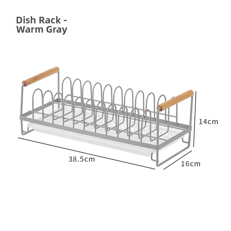 Notekšanas trauku statīvs – mūsdienīgs vienkāršs stils; materiāls: dzelzs māksla + PP; uzstādīšana bez urbšanas caurumiem; virtuves virsma traukiem; izlaiž 2023