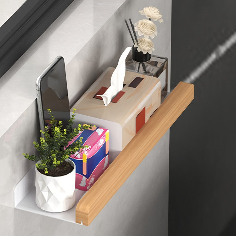 Massīvā koka uzglabāšanas plaukts – valriekstu koks, plašāks dizains, sienas piestiprināšana bez urbšanas, paredzēts vannas istabai izlietnei, 1 līmenis, slodze 15 kg, modelis 1016, virsma: koka vaskošana ar eļļu