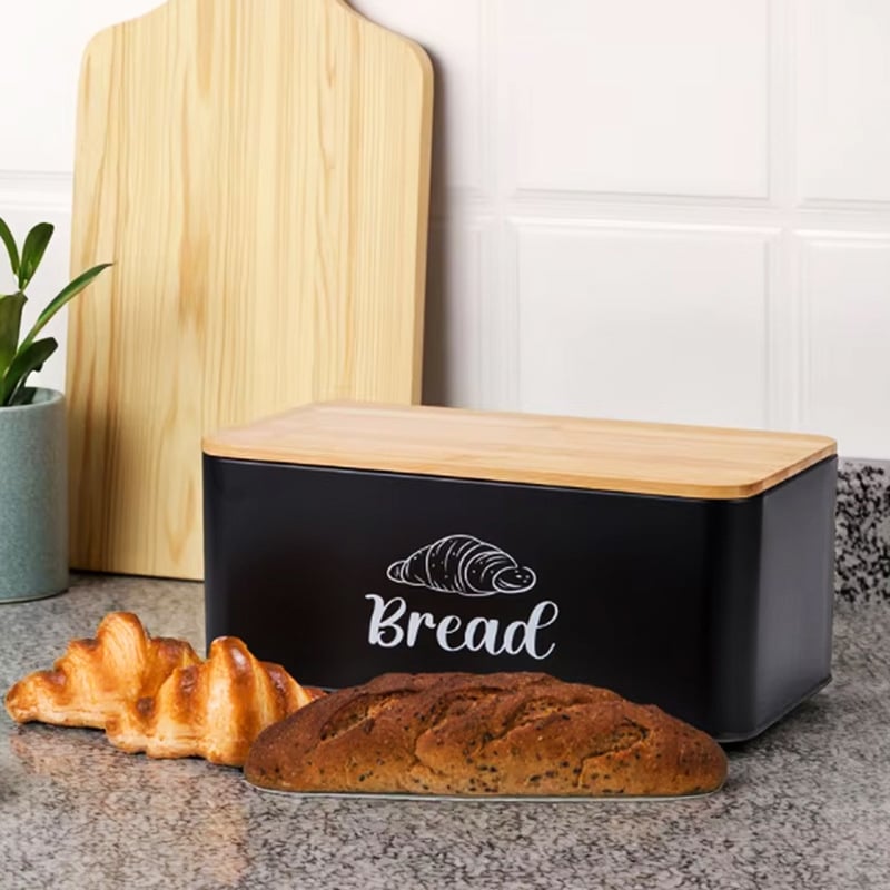 Leyou anglies plieno duonos laikymo dėžė, stačiakampė, 3 aukštai, talpa 3,1–4 L, mikrobangų krosnei netinka