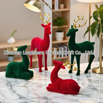 Еленова фигурка от синтетична смола за коледна украса, американски стил, опаковка в картонена кутия