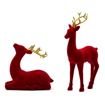 Еленова фигурка от синтетична смола за коледна украса, американски стил, опаковка в картонена кутия