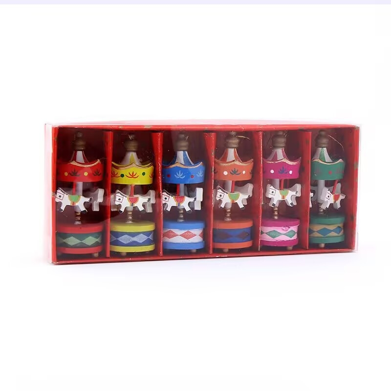 Drveni božićni ukras za viseće (Boxwood, 68C, europski stil)