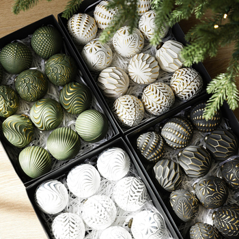 Σετ πλαστικών χριστουγεννιάτικων μπαλών, εκλεπτυσμένο στυλ, μάρκα BR, κωδικός προϊόντος 07SDQ03, χριστουγεννιάτικη διακόσμηση