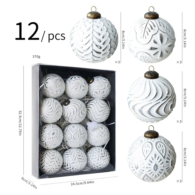 Пластмасов набор от коледни топки, изящен стил, марка BR, код на продукта 07SDQ03, коледна украса