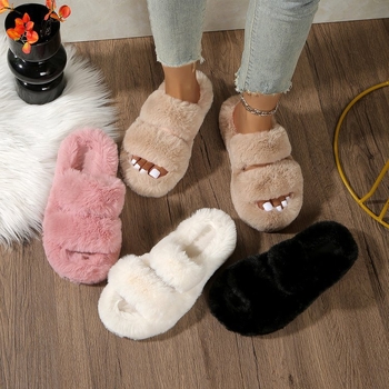 Παιδικές παντόφλες από σουέντ με μία λουρίδα, στρογγυλή μύτη και καουτσούκ σόλα, σε απόθεμα