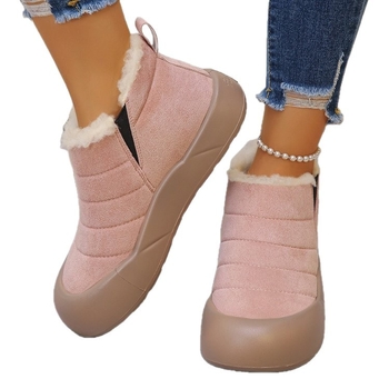 Ziemas sniegā zābaki ar siltu mākslīgā pūka augšējo daļu, gumijas zole, vidēja augšējā daļa, ūdensnecaurlaidīgi, iekšējā odere no mākslīgās kažokādas