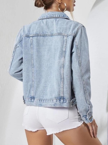 Παλτό με σταθερό γιακά, κοντή γραμμή, μπροστινό κούμπωμα μίας σειράς, λεπτό ύφασμα, Modal με τρίχωμα κουνελιού