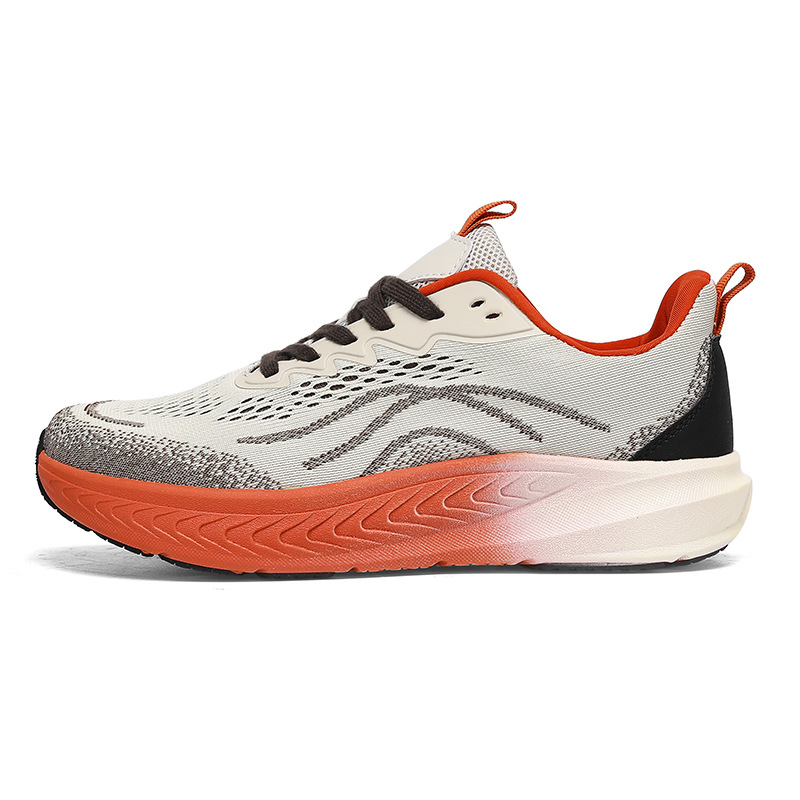 Vyriski lengvi kvėpuojantys tinklinės medžiagos bėgimo bateliai su priekiniais raišteliais, kasdieniam casual stiliui