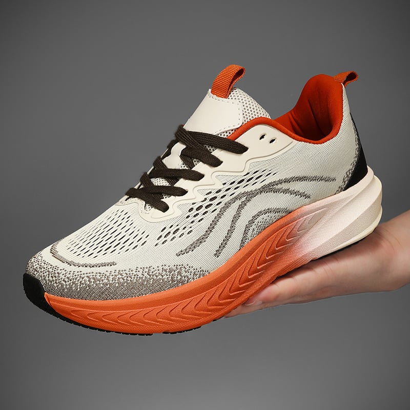 Vyriski lengvi kvėpuojantys tinklinės medžiagos bėgimo bateliai su priekiniais raišteliais, kasdieniam casual stiliui