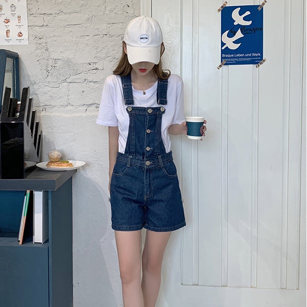 Moteriškas be rankovių kombinezonas su aukštu liemeniu, laisvas kirpimas, 100% medvilnė, 2022 m. pavasaris