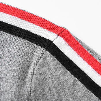 Мъжки плетен кардиган, корейски стил, свободен силует, V-образно деколте, спандекс 80%