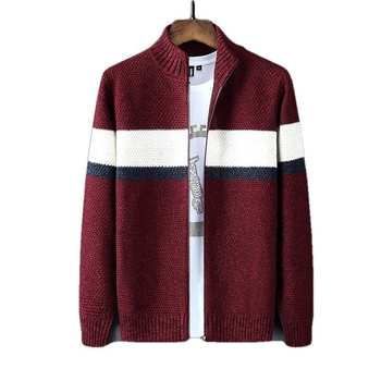 Плетен кардиган с открит преден дизайн, свободна кройка, стояща яка, дълги ръкави