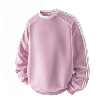 Суитшърт с цветни блокове, кръгло деколте, дълги ръкави, свободен силует