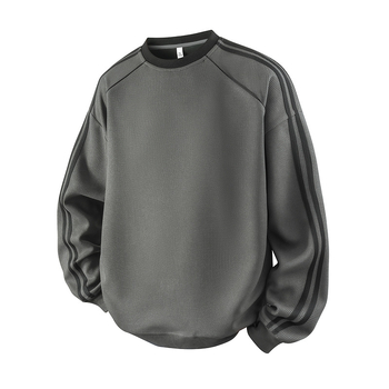 Суитшърт с цветни блокове, кръгло деколте, дълги ръкави, свободен силует