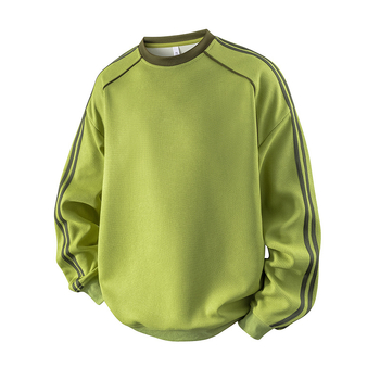 Суитшърт с цветни блокове, кръгло деколте, дълги ръкави, свободен силует