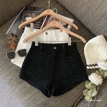 Ежедневни вълнени панталони с права линия, дължина три четвърти, джобове