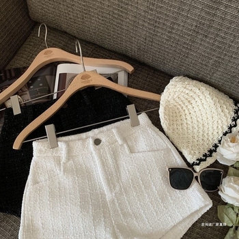 Ежедневни вълнени панталони с права линия, дължина три четвърти, джобове