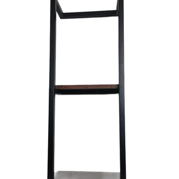 Επιτοίχιο ράφι-κρεμάστρα πετσετών μπάνιου, από σίδηρο και 304 ανοξείδωτο χάλυβα, δύο επιπέδων, μοντέρνο μινιμαλιστικό στυλ, φορτίο 50 kg