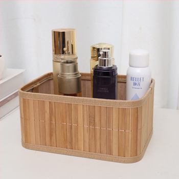 Κάδος αποθήκευσης από μπαμπού με καπάκι, Huihua-448123, μοντέρνος μινιμαλιστικός σχεδιασμός, ποικιλία καλαθιών αποθήκευσης