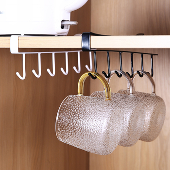 Κρεμάστρα κουζίνας κάτω από ντουλάπι χωρίς διάτρηση για σκεύη, πετσέτες και φλιτζάνια