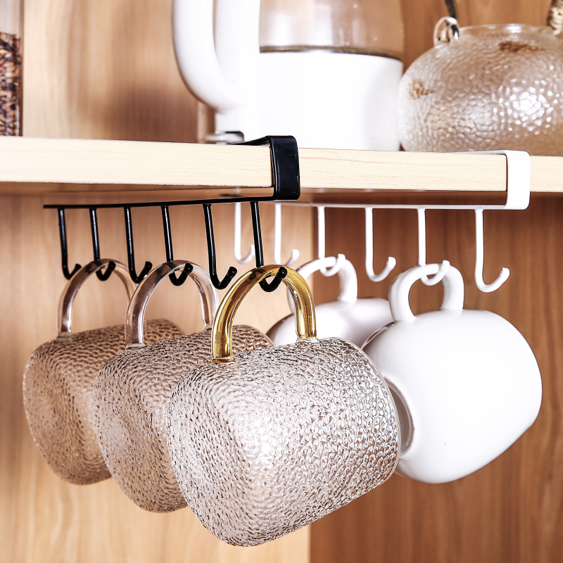 Κρεμάστρα κουζίνας κάτω από ντουλάπι χωρίς διάτρηση για σκεύη, πετσέτες και φλιτζάνια